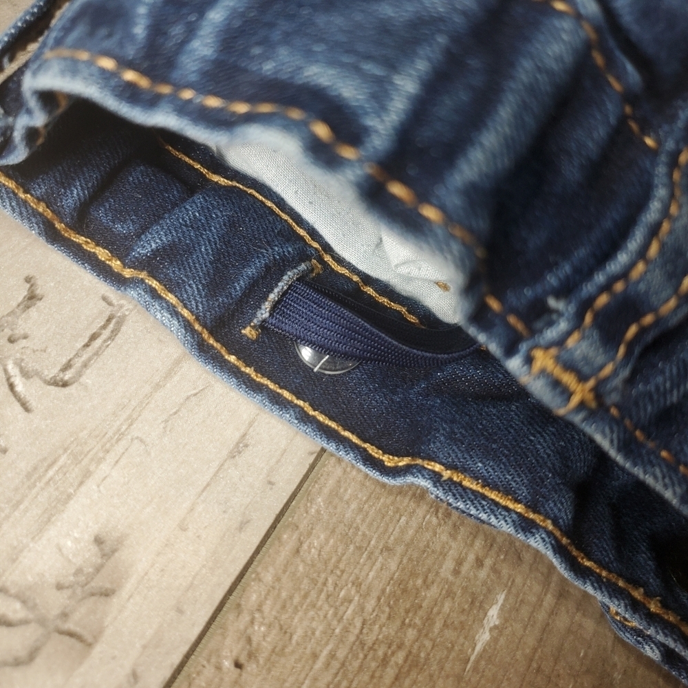 Old Navy Straight Leg Dark Wash Blue Denim Jeans Boys Size 5 Regular NWOT EUC - Picture 6 of 11